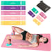Zestaw gum oporowych do ćwiczeń 0,5-30kg 5szt Queenfit - V poziomów oporu wzór III