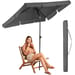 Parasol ogrodowy prostokątny Recto 125x200cm Luverno - szary