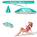 Parasol plażowy łamany Ombra 160cm Luverno - turkusowy