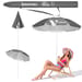 Parasol plażowy łamany Ombra 160cm Luverno - szary