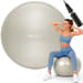 Piłka gimnastyczna 65cm + pompka Gymtek - warm grey
