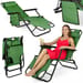 Leżak ogrodowy/plażowy składany Sun Comfort 2w1 Luverno WYPRZEDAŻ - zielony