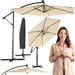 Parasol ogrodowy Modern LED 300cm Luverno WYPRZEDAŻ - beżowy