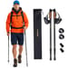Kije nordic walking regulowane Carbon 3 Sections - Carbon 3 czarne