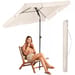 Parasol ogrodowy prostokątny Recto 125x200cm Luverno - beżowy
