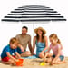 Parasol ogrodowy, plażowy, łamany Outtec WYPRZEDAŻ - ciemny granat/paski